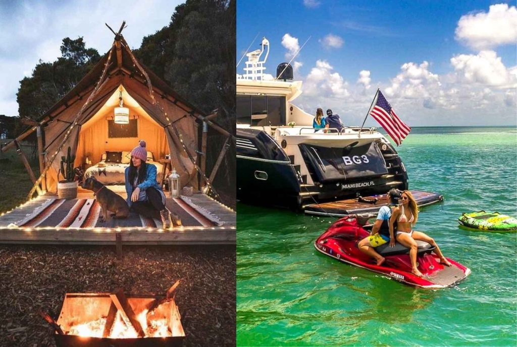 Luxury Glamping in Sedona, Arizona and Private Yacht Charter, Miami, Florida