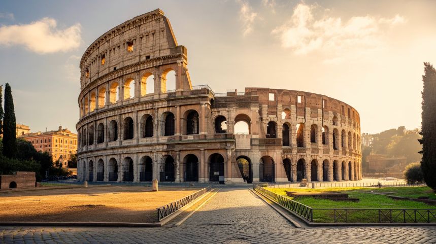 The Colosseum at golden hour — Rome’s Eternal City blends ancient history, Renaissance art, and vibrant street life.