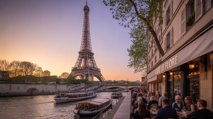 The Eiffel Tower sparkling at sunset — Paris, the City of Lights, remains one of Europe’s most romantic and iconic destinations.