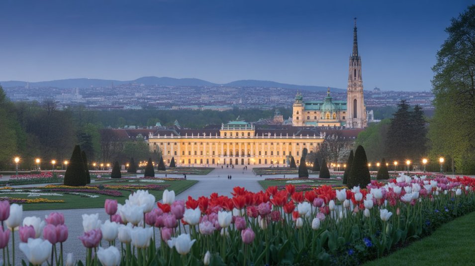 Schönbrunn Palace gardens in bloom — Vienna shines with imperial elegance, music, and world-class museums.